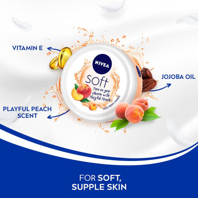Nivea Soft Light Moisturizer Cream Playful Peach For Hands and Body