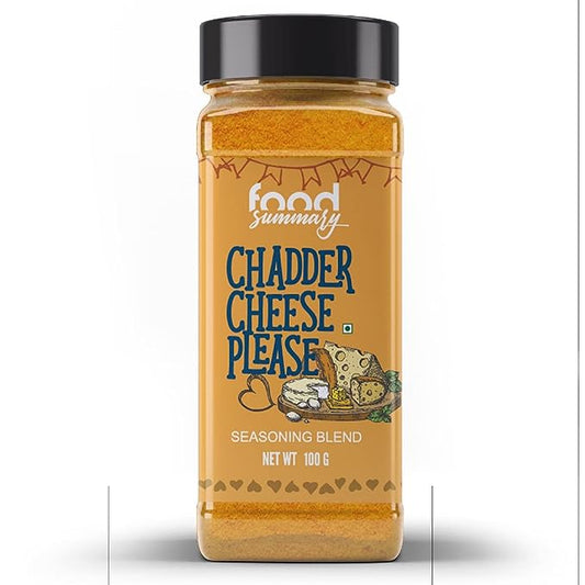 Food Summary Cheddar Cheese Please Seasoning, 100g herbs and spices seasoning blend Mix of herbs and Bold Blend of Cheese powder perfect for snacks, fried, popcorns, platters, quick fixes