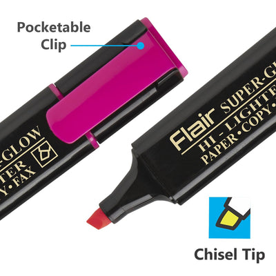 Flair Super Glow Color Pens Pouch Pack - Assorted