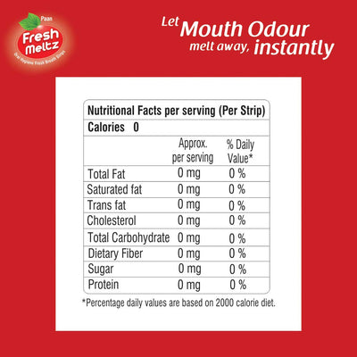 FRESH MELTZ Oral Hygiene Instant Mouth Freshener Sugar Free Paan Flavoured Mint Breath Strips (25 Strips) - Pack of 24