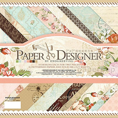 Eno Greeting Pattern Paper Book 7" X 7" Romantic B