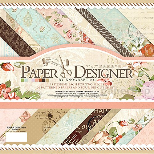 Eno Greeting Pattern Paper Book 7" X 7" Romantic B