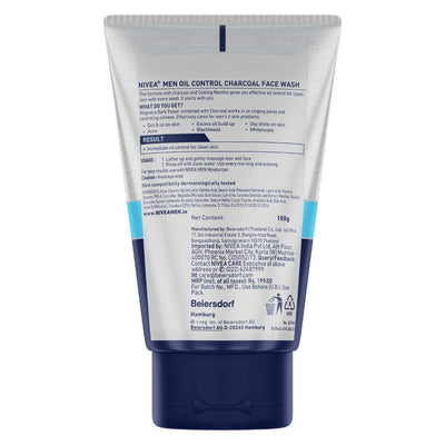 Nivea Men Face Wash for Oily Skin, Charcoal for Oil Control