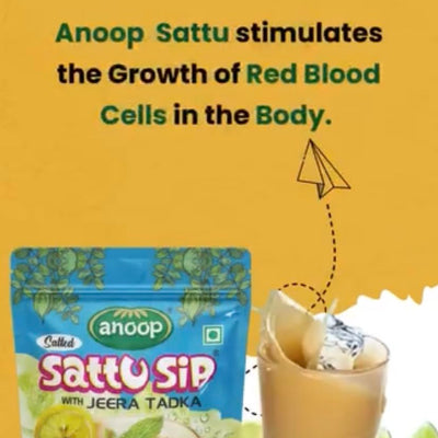 Anoop Sattu Sip (500gms*4) Pack of 4 (2kg) (Salted With Jeera Tadka)
