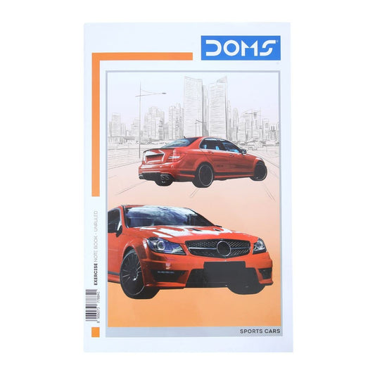 Doms Sports Cars Series Notebook - Unruled