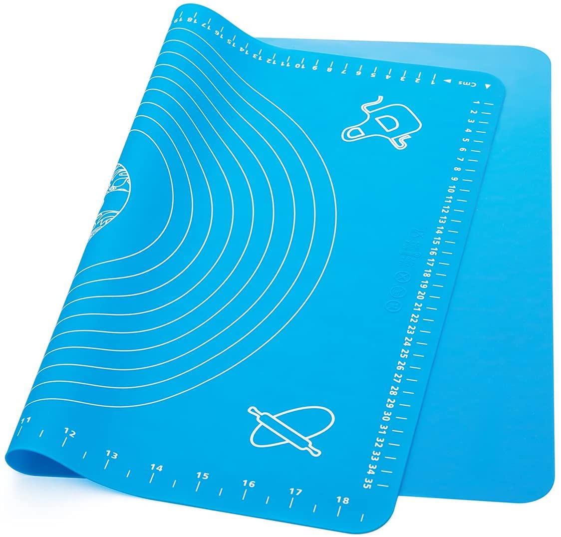 Carrot - Silicone Baking Mat Silicone Chapati Atta Kneading Mat Non-Stick Fondant Rolling Mat Stretchable for Kitchen Roti Chapati (Baking Mat 50 * 40 cm) (Color May Vary, 1)