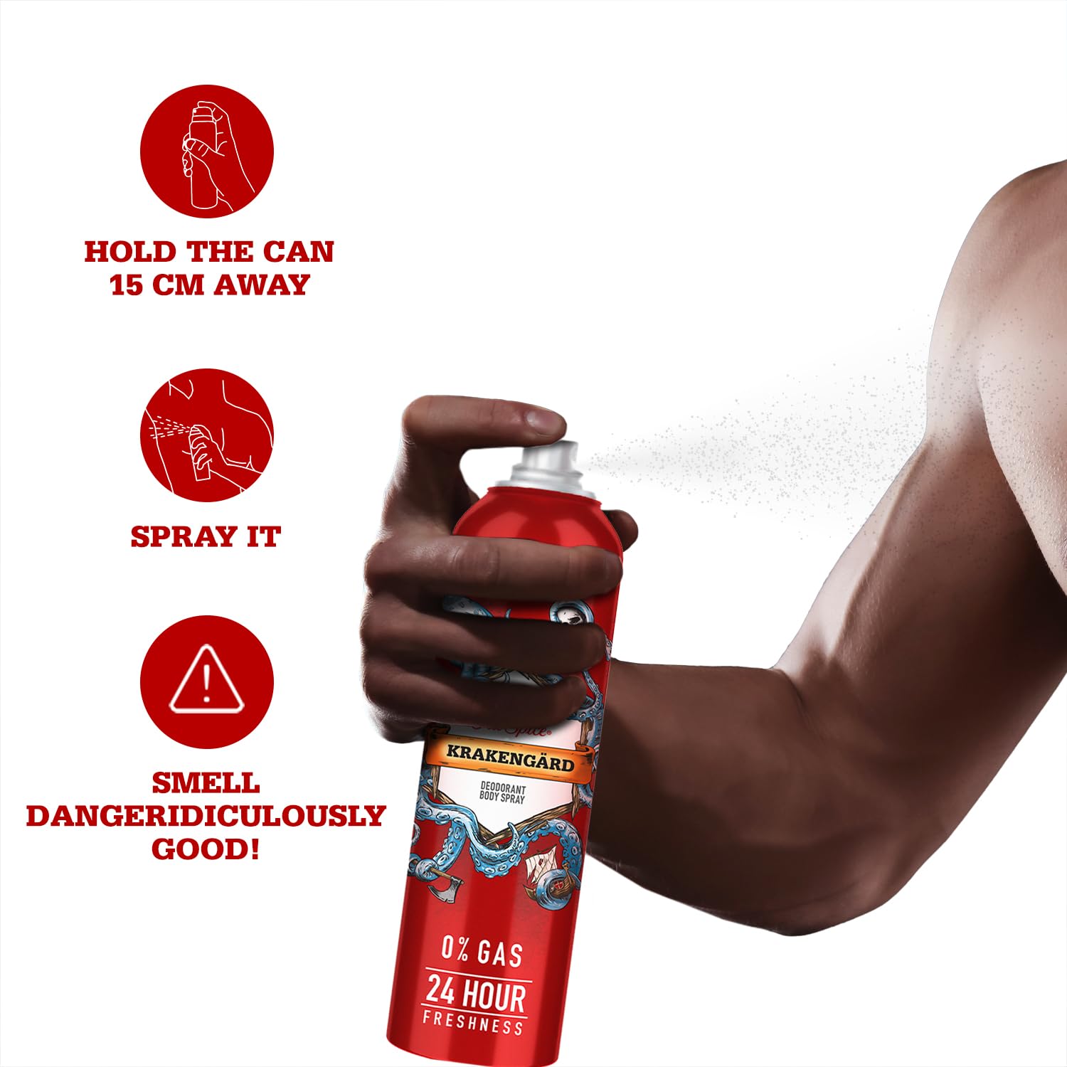 Old Spice No Gas Deodorant Body Perfume for Men Combo(Original, Lionpride & Krakengard), 140ml