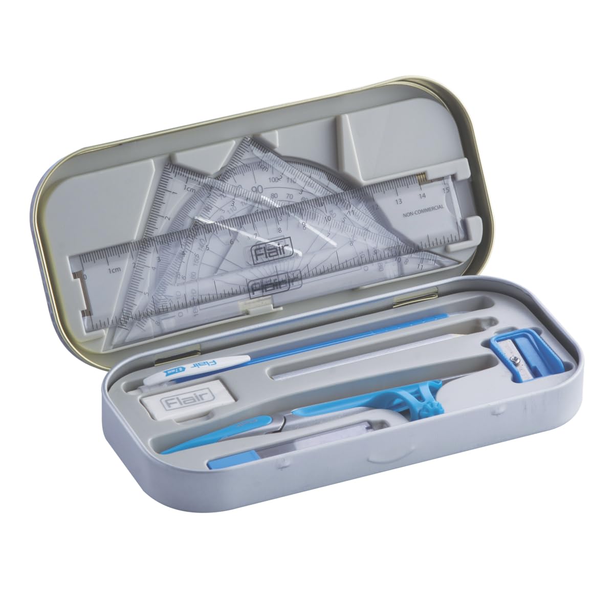 Flair Einstein Mathematical Drawing Instrument Box - Grey Box