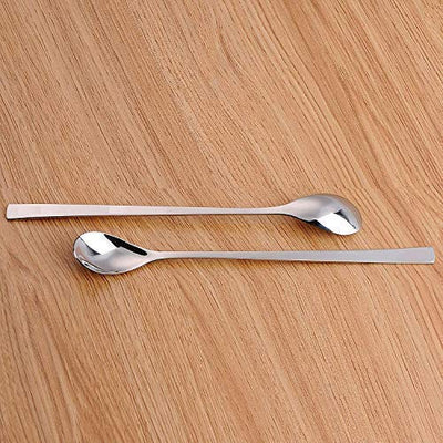 Appeasy Set of 4 Pcs Long Handle Spoons, Food Grade Stainless Steel, Long Handle Spoon for Ice Cream, iced Coffee, iced Tea, Milkshake, Tea and Other Desserts - Size - 20 cm