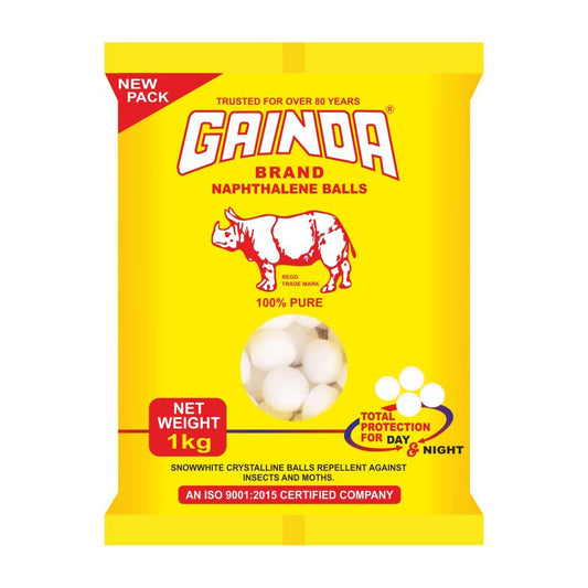 GAINDA Naphthalene Balls White Kapoor Goli Stain-Free Anti-Insect, Repellant Mothballs Sanitary Cubes for Commercial Use Cloth Wardrobe, Almirah, Bookshelves, & Drawers - 1kg