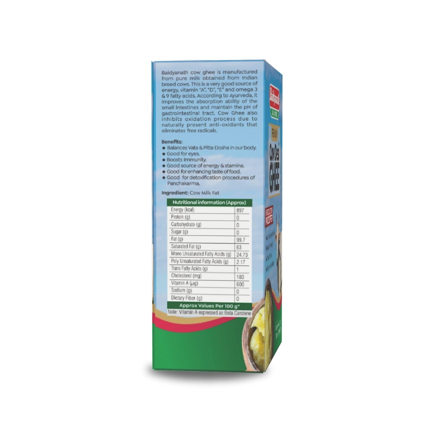 Baidyanath Cow Desi Ghee for Better Digestion and Immunity | | Naturally improves digestion and boosts immunity | 1L