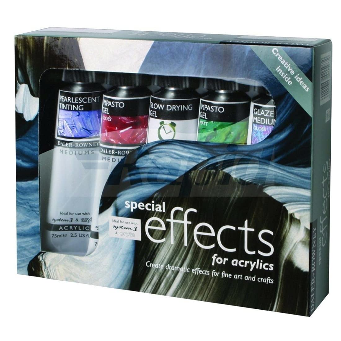 Daler Rowney System3 Acrylic Colour Medium Special Effects Set (5x75ml)