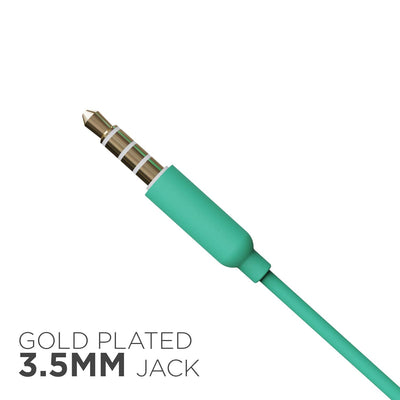 boAt Bassheads 102 Wired in Ear Earphones with Mic (Mint Green)
