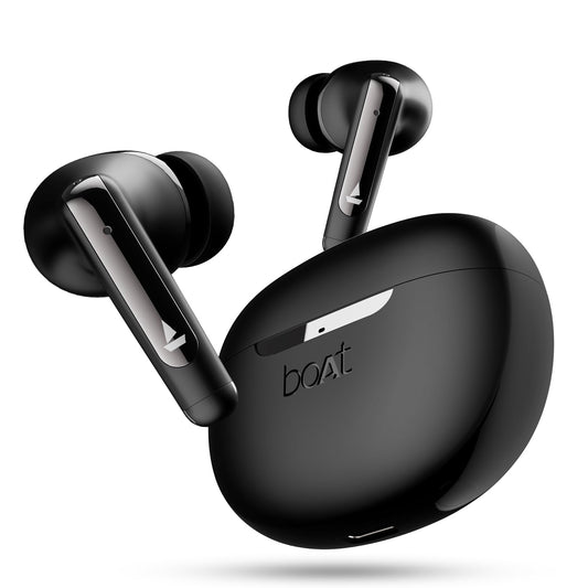 boAt Airdopes 141 ANC TWS in Ear Earbuds with 32 Db ANC, 42 Hrs Playback, 50Ms Low Latency Beast Mode, Iwp Tech,Quad Mics with Enx,ASAP Charge,USB Type-C Port & Ipx5(Gunmetal Black)