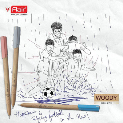 Flair 0.7mm Woody Ball Pen 10 Pcs Per Pack