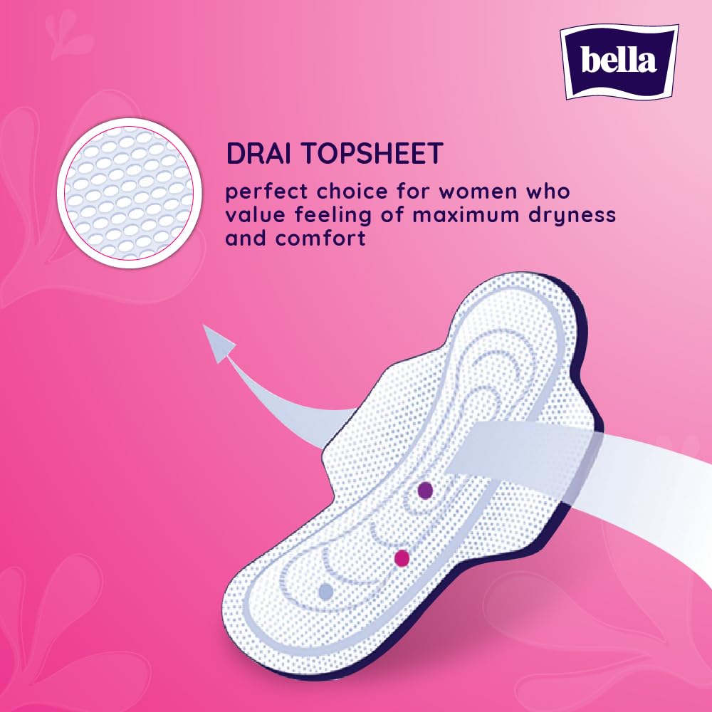 Bella Maxi Drai Wings Classic Sanitary Napkins - 15 Pieces (Pack of 2)