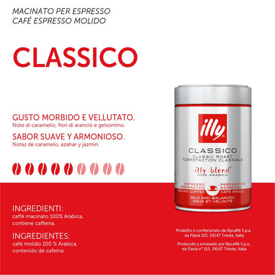 Illy Espresso Medium Roast Ground Coffee - 250g
