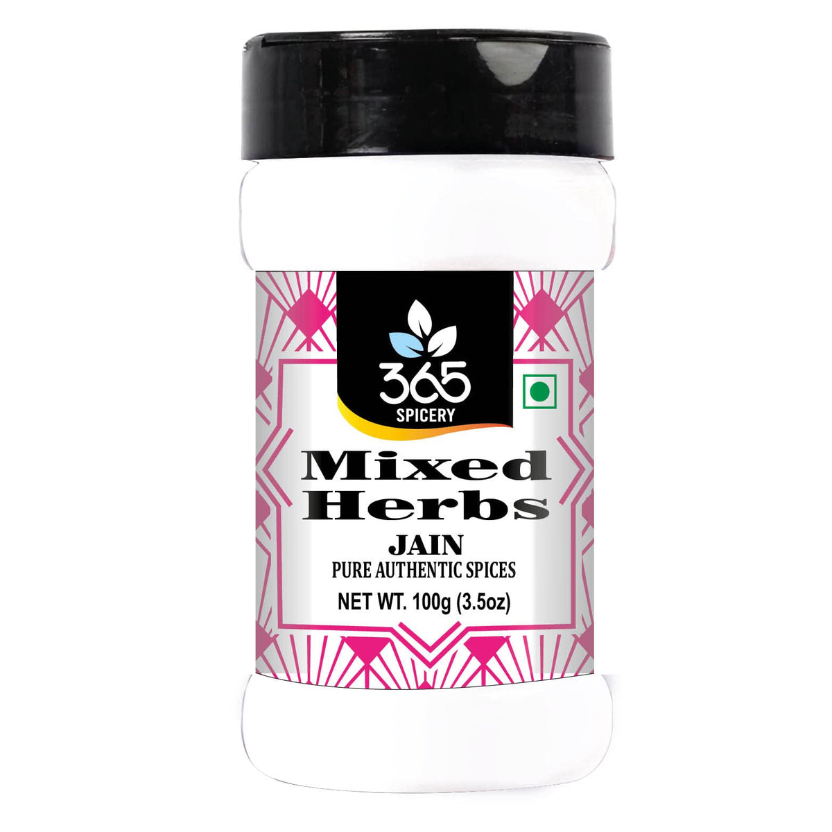 365 SPICERY JAIN Mixed Herbs | Premium Blend of Rosemary, Thyme, Oregano, and Basil - 100 gm