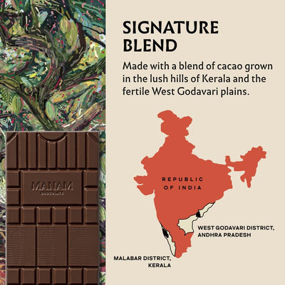 Manam Chocolate Signature Blend Series Tablet No. 1-70% Dark, 80g