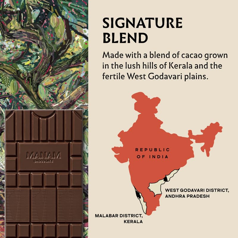 Manam Chocolate Signature Blend Series Tablet No. 1-70% Dark, 80g