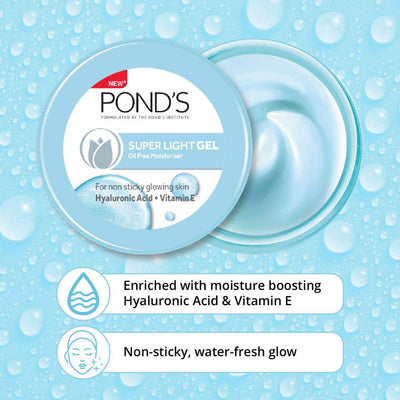 Pond's Super Light Gel Moisturiser, Oil-Free Moisturiser, 25g