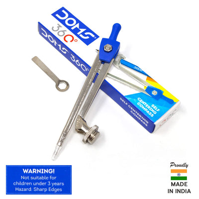 DOMS Stationery Smart Kit | Best for School, College & Office | 47 Assorted Items | Markers, Graphite Pencil, Ball Pen, Compass, Instrument Box | DOMS Stationery | Stationery Items for School & Office