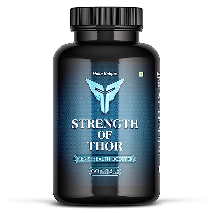 Men Power Booster Strength of Thor Capsules For Mens I Immunity I Pleasure I 60 Capsules