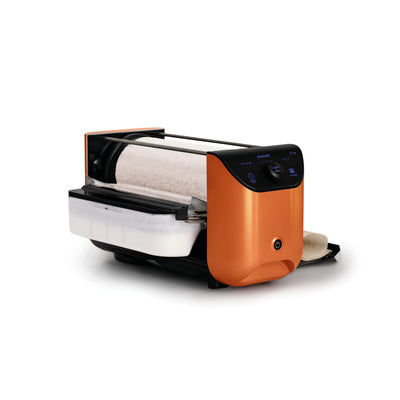 EVOCHEF EC Flip Automatic Dosa Maker, 1-Minute Dosas, 360° Food Grade Coated Roller, Easy Cooking Time & Thickness Control, Touch Controls, Compact & Portable, 1600W, 1 Year Warranty, Metallic Orange