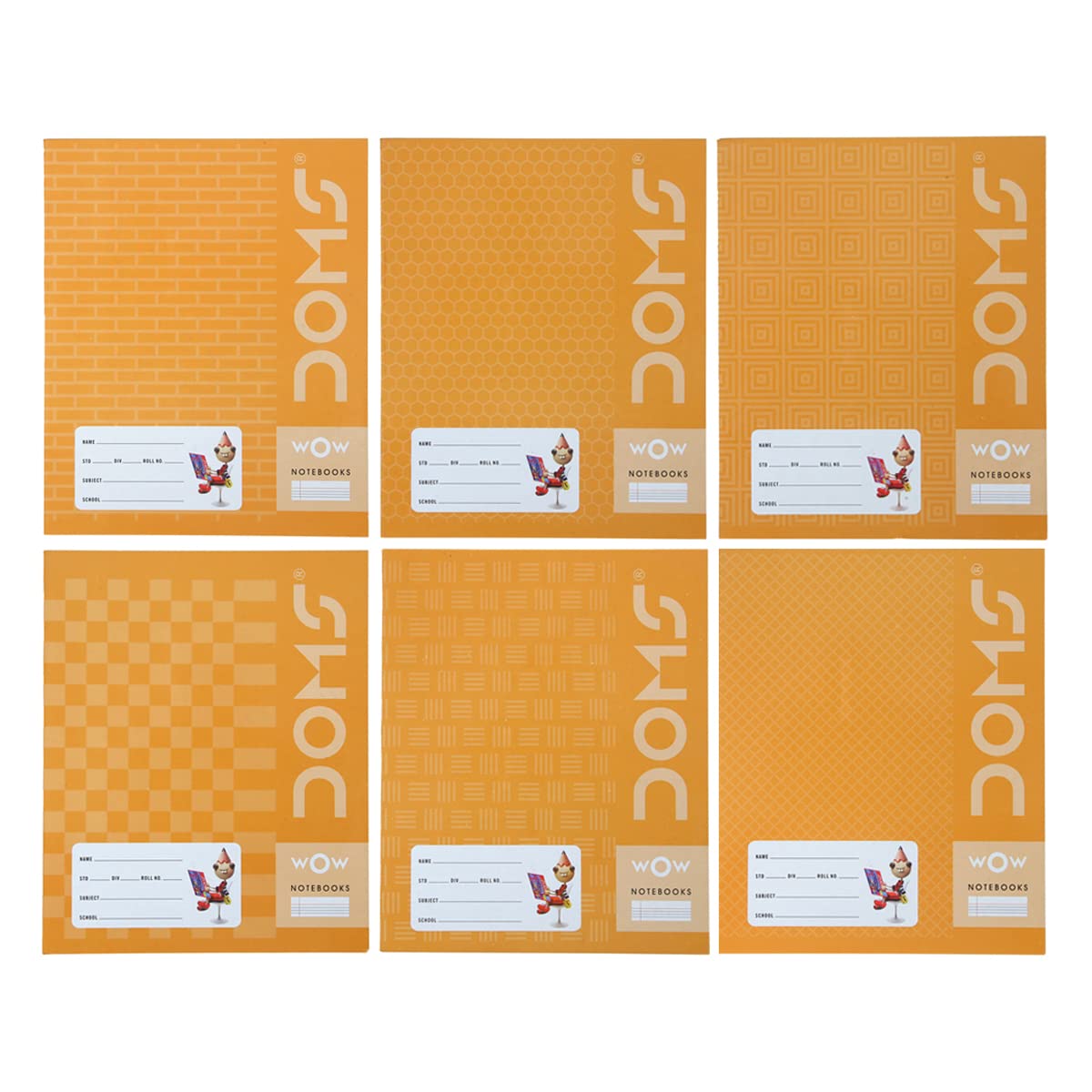 Doms Brown Cover Notebook - Single Line