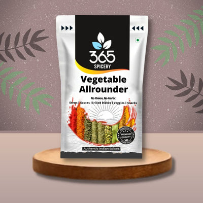 365 SPICERY JAIN Vegetable Allrounder | No Onion No Garlic, Authentic Indian Spice Blend for Vegetarian Dishes | Made with Premium Indian Spices | No Preservatives, No Added Color, No MSG - 100 gm