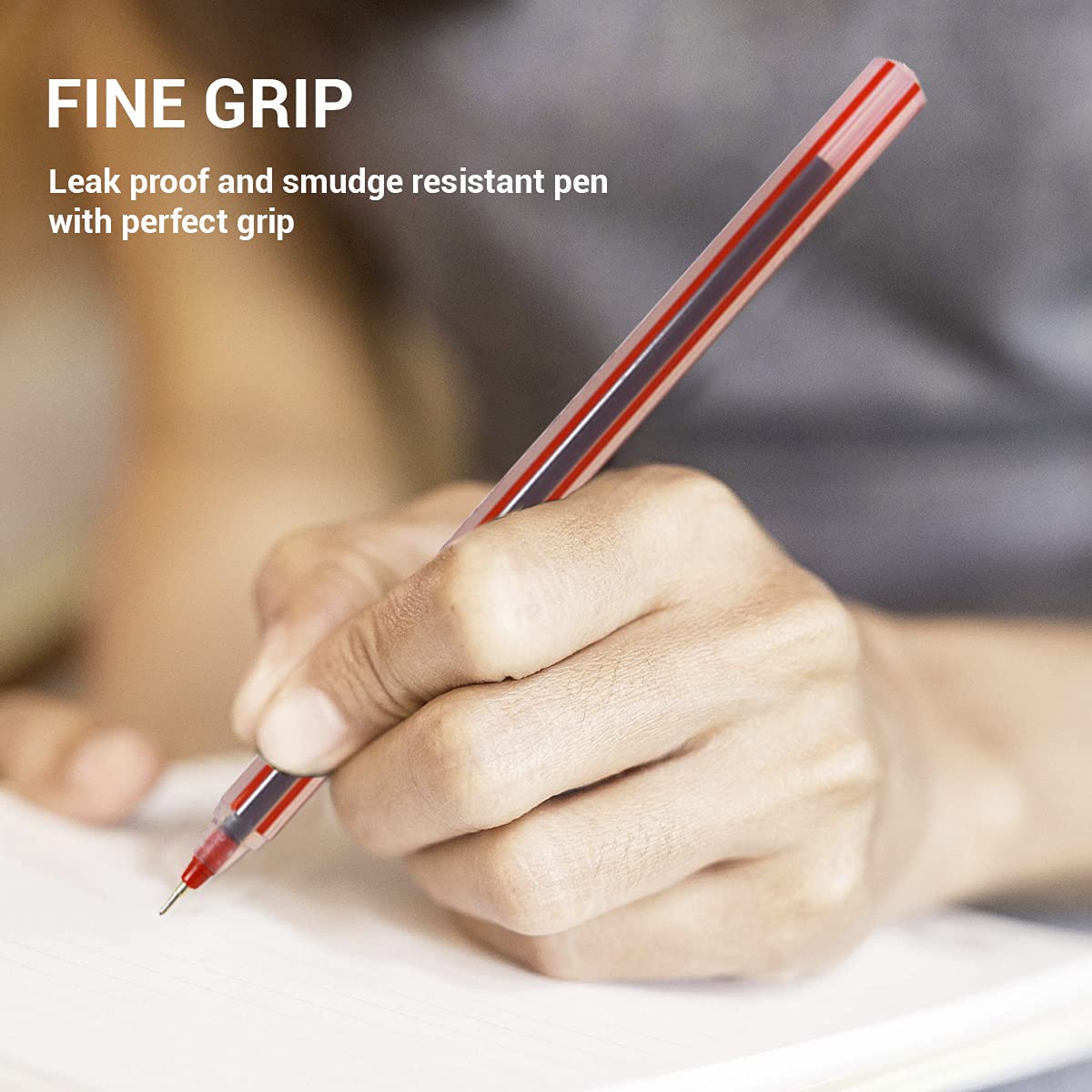 Doms Df 0.6 Gl Ball Point Pens - Red Ink