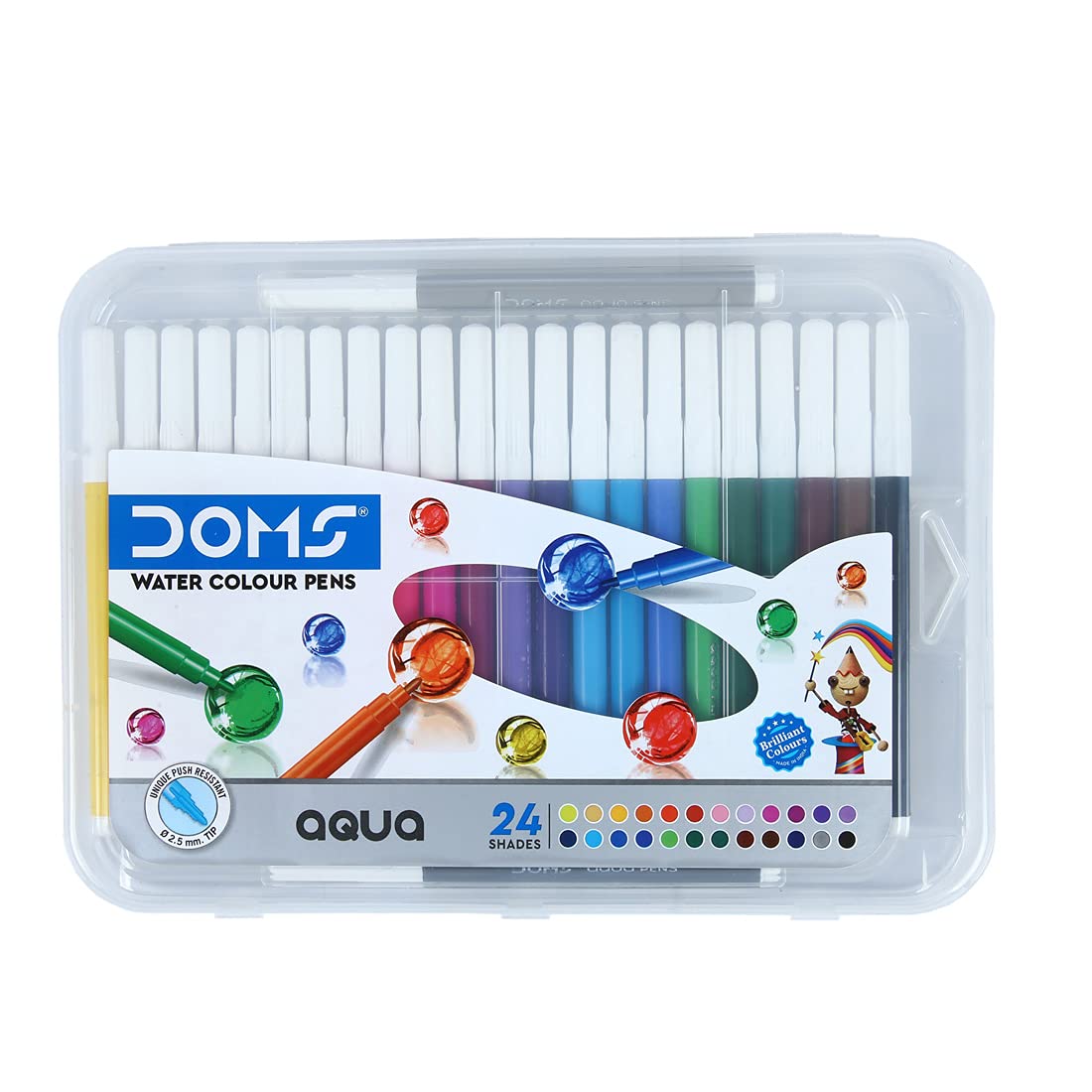 Doms Aqua 24 Shades Watercolour Sketch Pen Set