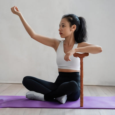 BITONA® Wooden Danda, teki T Shaped Yoga Danda, Mala jaap Hand Stand, Meditation Stick, Wooden Staff, Traditional, Indian Stick Used by Rishi Yogi(1 Stick only)