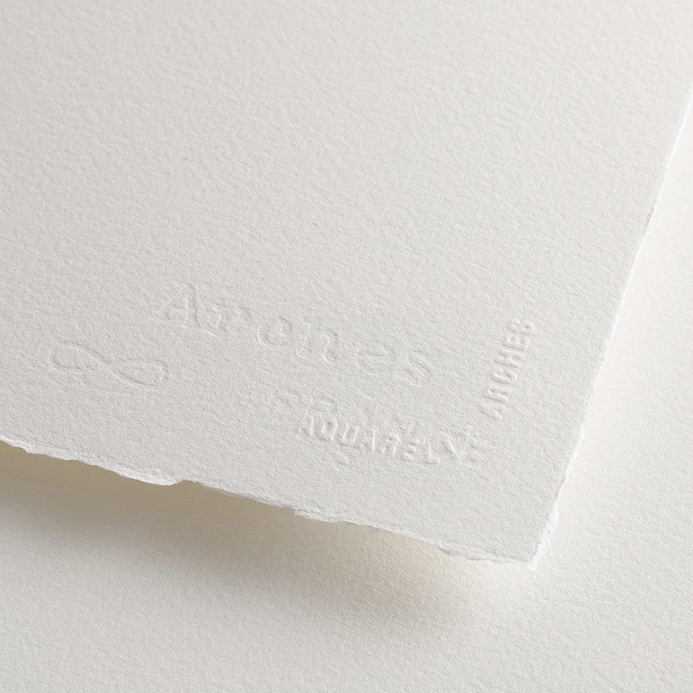 Arches Watercolour 300 Gsm Cold Pressed Bright White 56Cm X 76Cm Paper Sheets- 10 Sheets