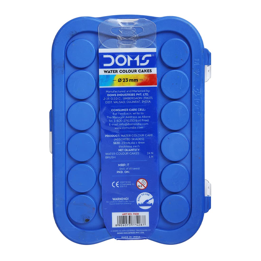 Doms 12 Shades 30Mm Water Colour Cakes