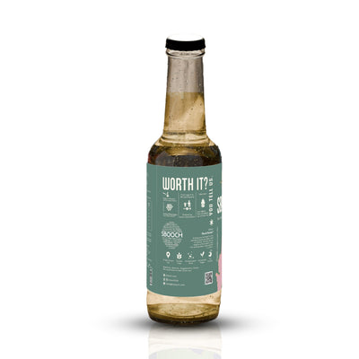 SBOOCH - Indian Sparkling Kombucha Tea | Rice & Pandan Flavor |275ml Pack of 6| Gut-Friendly Beverage | Antioxidant-Rich Zero Preservatives | Alcohol-Free Fermented Tea | Vegan & Gluten-Free