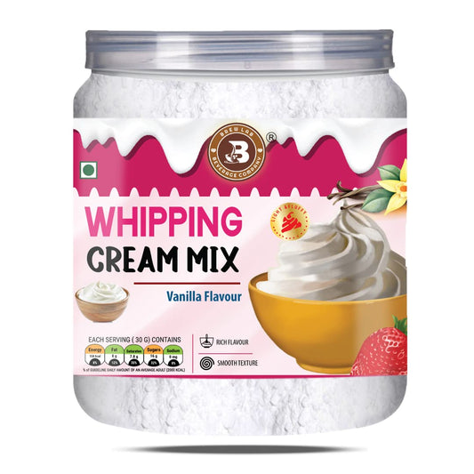Brew Lab Vanilla Flavor Whipping Cream Mix | Smooth Texture for Decorated Cakes, Desserts Topping Powder-250 gram