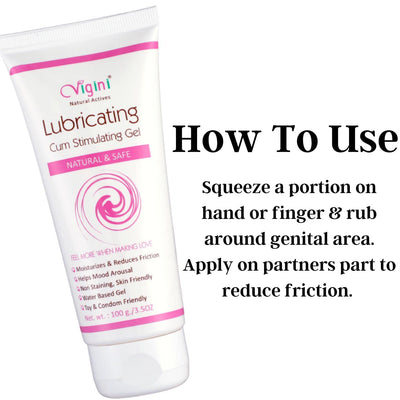 Vigini Luber Lubricants Lubrication Massage Water Based Gel Female Women 100gm