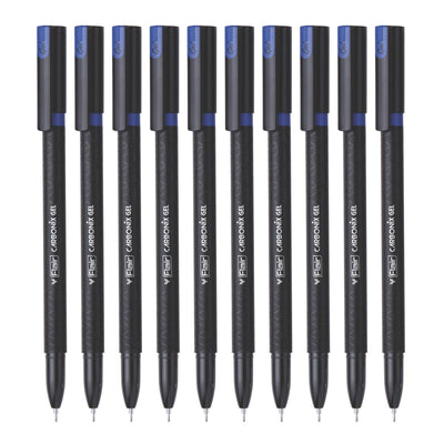 Flair Carbonix 0.5 mm Gel Pen 10 Pcs - Blue Ink