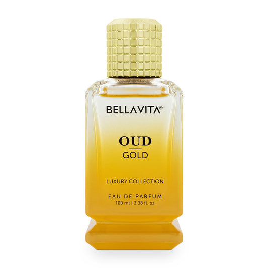 Bella Vita Luxury OUD GOLD Eau De Parfum Intense Perfume with Caramel, Rose, Vanilla,Sandalwood|Premium, Long Lasting Oriental Fragrance for Men 100ML