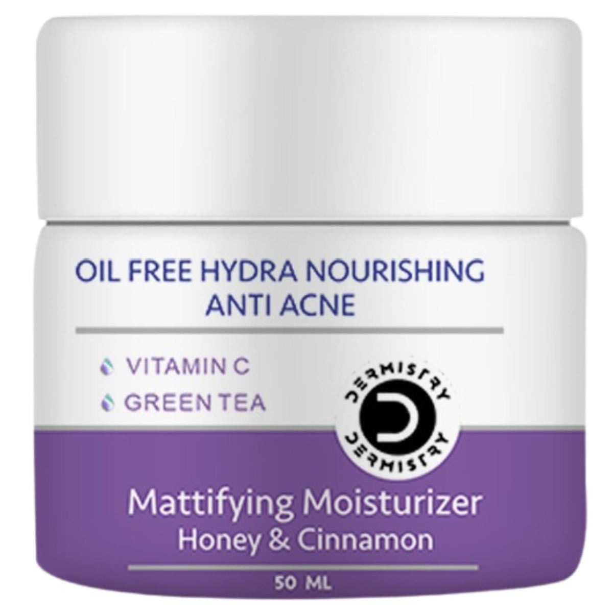 Dermistry 1% Salicylic Acid Oil Free Water Based Mattifying Face Moisturizer, Day Night Cream Gel for Oily Acne Prone Skin, Removes Pimples Dark Spot, Lightweight Non-Greasy - Girls Boys Men Women