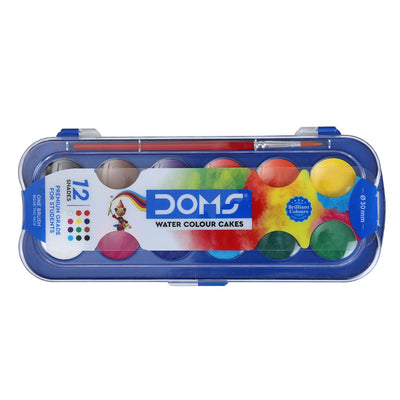 Doms 12 Shades 30Mm Water Colour Cakes