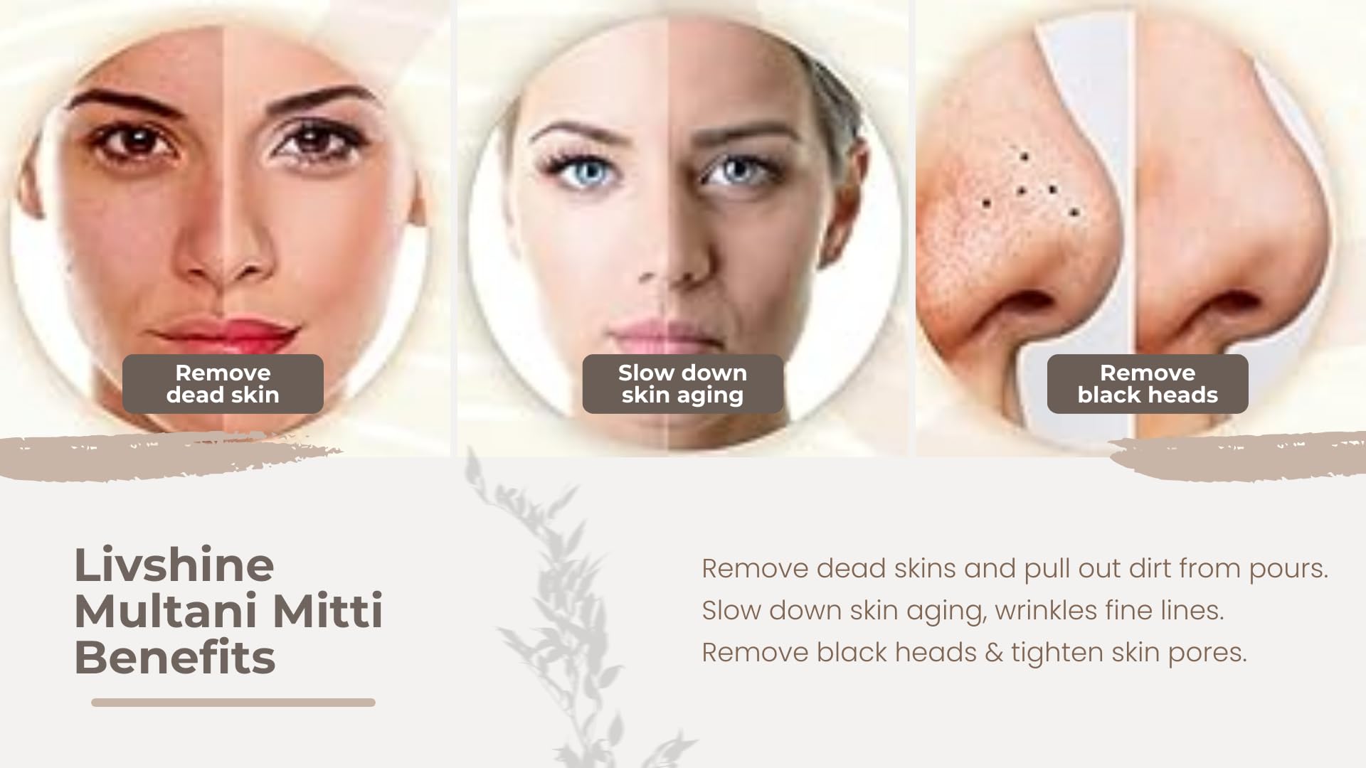 Natural Multani Mitti Stone Form, Fuller's Earth/Calcium Bentonite Clay for All Skin Type | (Multani Mitti Stone 849 Gram)