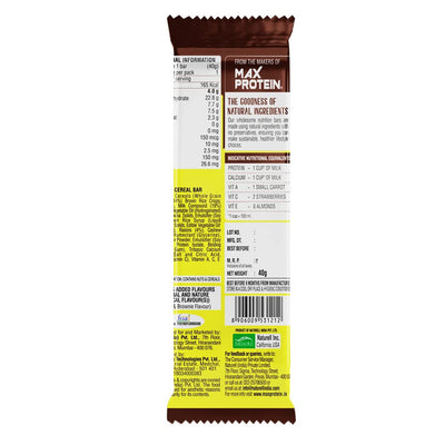 RiteBite Choco Delite Energy Snack Bar with Oats, Almonds & Dark Chocolate 480g - Pack of 12