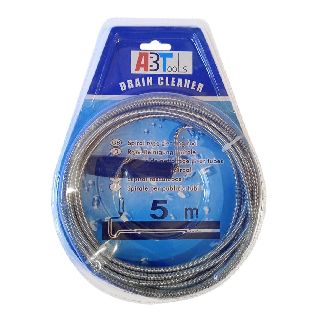B.K.Jagan and Co Metal Sink & Drain Cleaner Spring Wire Waste Pipe Sink Cleaner Snake Unblocker Hair Drain Cleaner 5 Mtr. Length