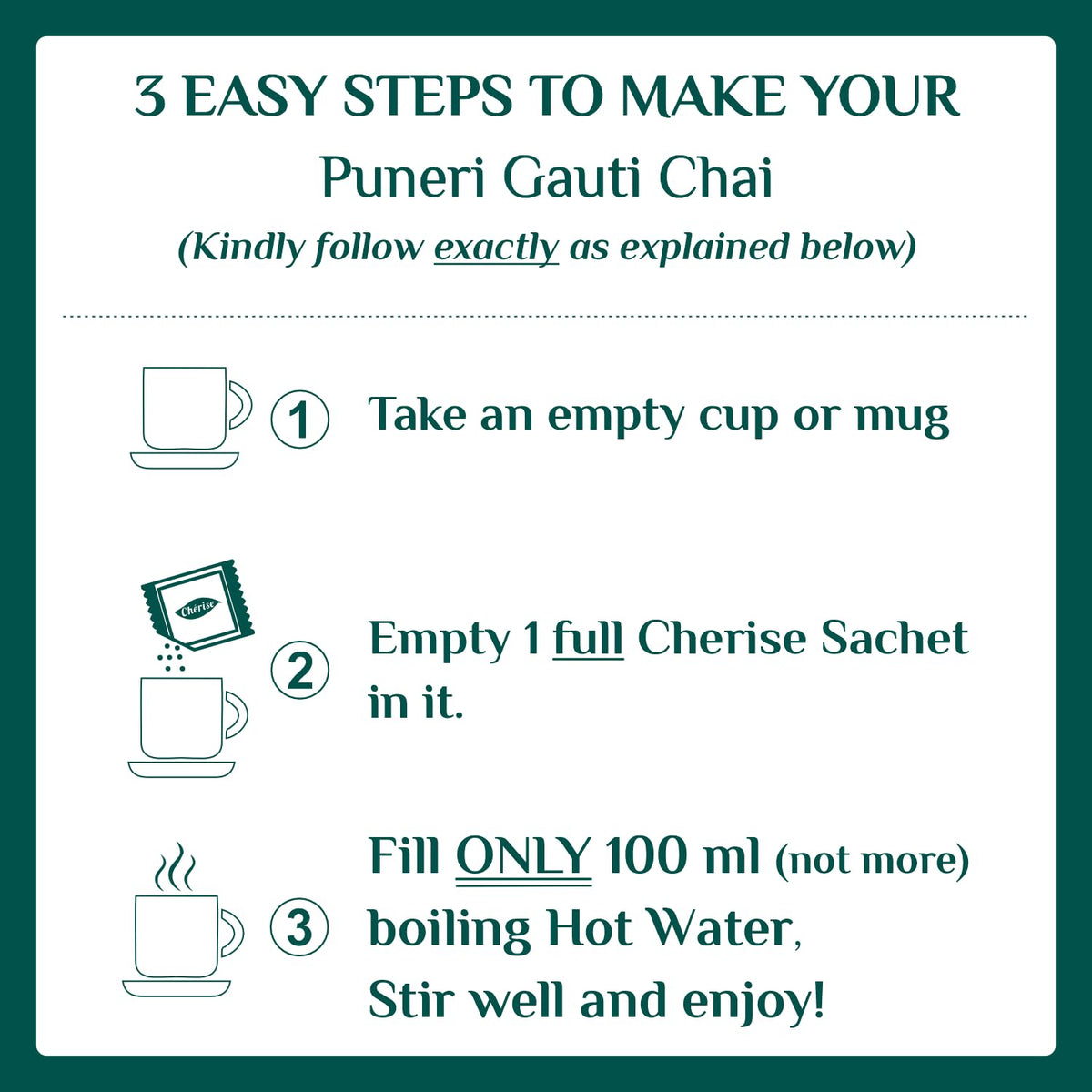 Cherise Tapri Premium Puneri Gauti Chai, Instant Tea Premix (23 g x 7 Sachets)