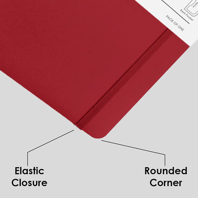 Mypaperclip Executive Series Notebook, Large (165 X 241 Mm, 6.5 X 9.5 In.) Plain, Esx192L-P Red