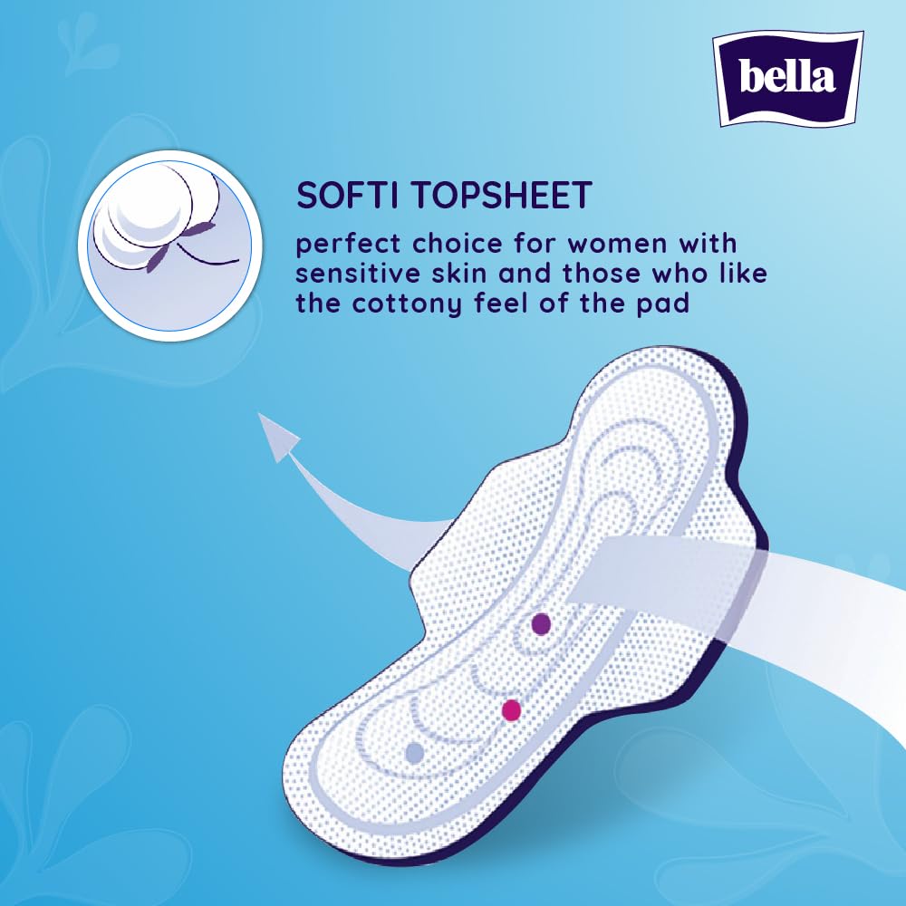 Bella Maxi Softi Wings Classic Sanitary Pads - 15 Pieces (Pack of 3)