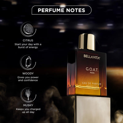 Bella Vita Luxury Men Best Of Liquid Perfumes Combo, Pack Of 3 Premium Long Lasting Edp Fragrance Aquatic Scents - G.O.A.T, B.L.U, Klub, 100 Ml Each
