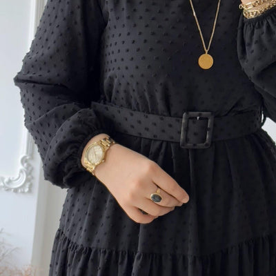 BHAVYATA Full Length Abaya Dress for Women for Girl's and Women Abaya Casual Wear (2XL, Black)